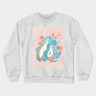 Aquarius Zodiac - Pink Crewneck Sweatshirt